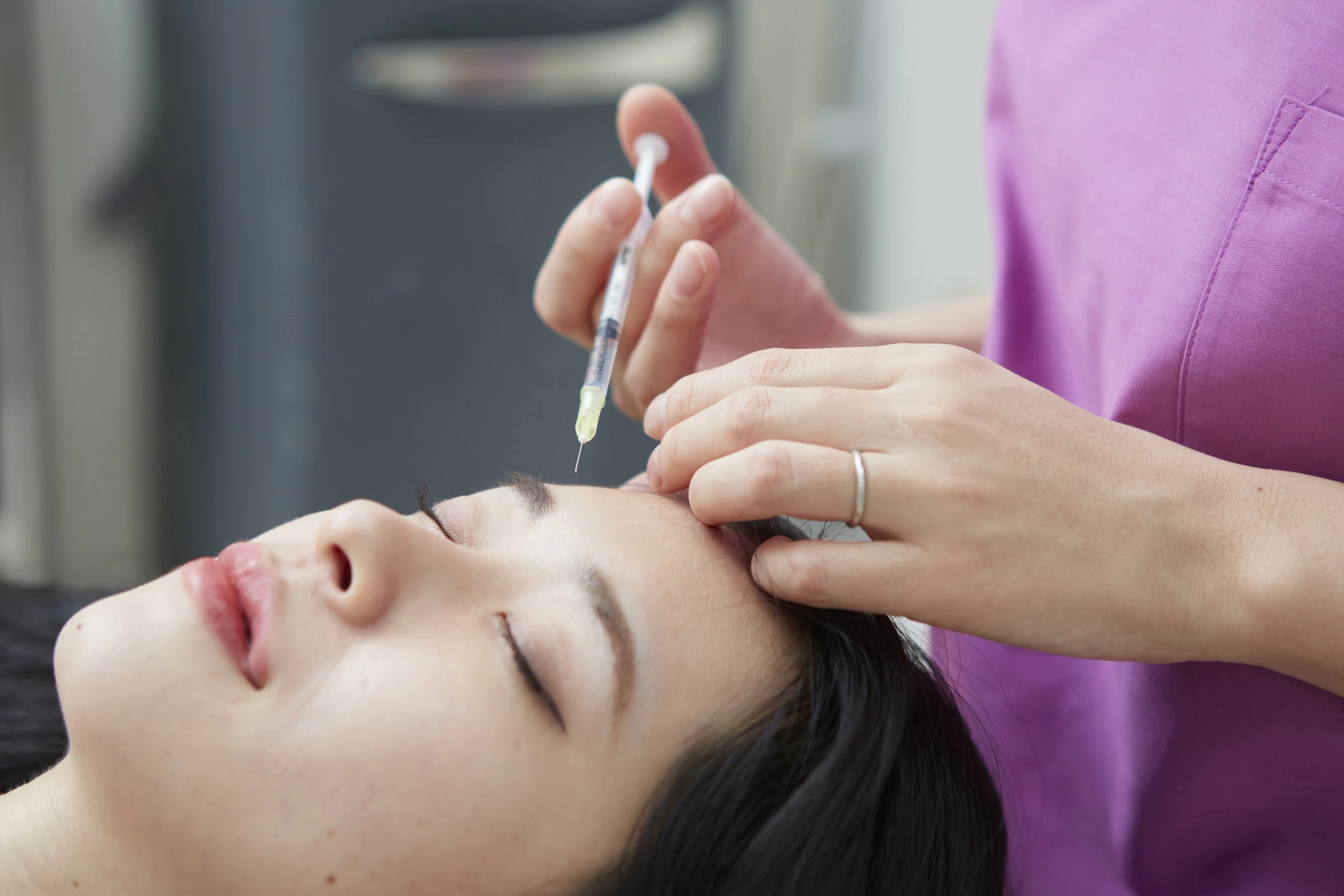 医師の手打ち注入