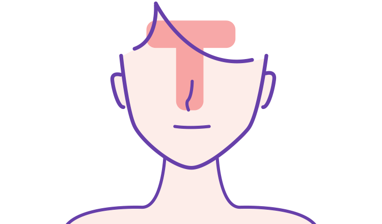 Tゾーン(おでこ・眉間・鼻まわり)にできやすい思春期ニキビ
