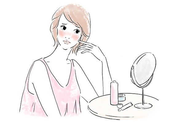 ダメージを受けた肌